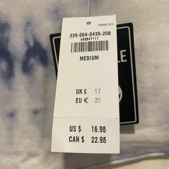 Hollister - Reversible Tie-Dye Blue Tube Top (Medium) - Picture 5 of 5